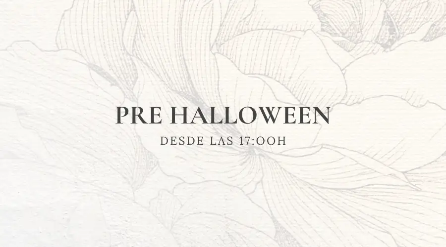 Cartel de la fiesta Pre-Halloween en Aftergreen con Sandra Baeza, terraza en La Monacilla (Huelva). Viernes 30, desde las 17:00h.
